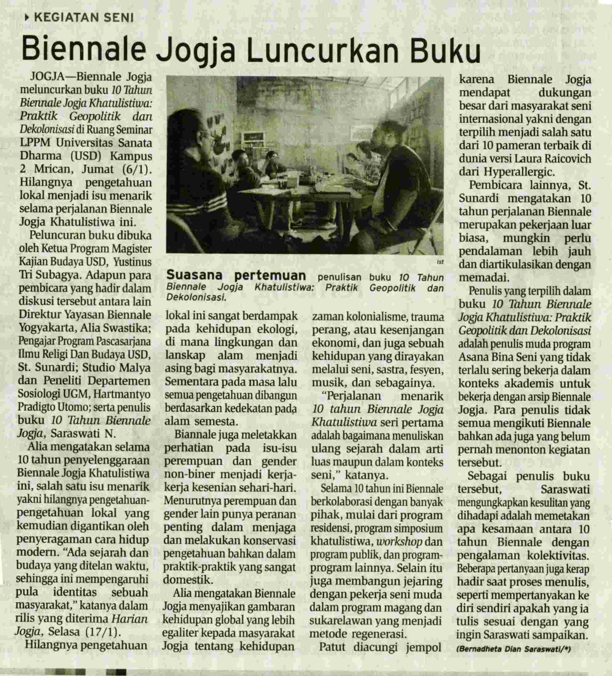 Biennale Jogja Luncurkan Buku – Koran.humas.ugm.ac.id