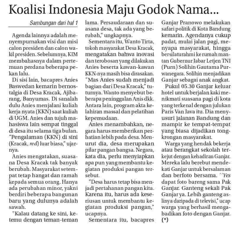 Koalisi Indonesia Maju Godok Nama Cawapres Koranhumasugmacid 8311