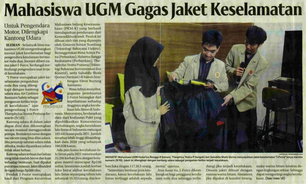 Mahasiswa UGM Gagas Jaket Keselamatan – Koran.humas.ugm.ac.id